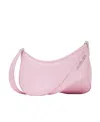Mugler Small Spiral Curve 01 Embossed Crossbody Bag In Pink
