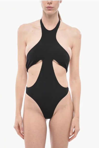 Mugler Cutout Swimsuit In Black