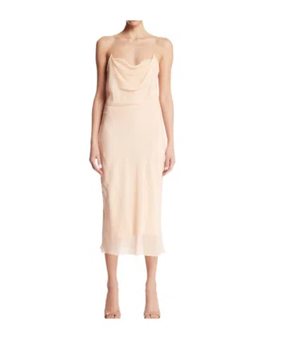 Mugler Cowl-neck Backless Midi Dress In Multi