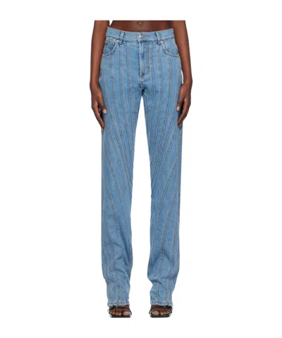 MUGLER SPIRAL BAGGY JEANS