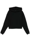 Mugler Black Spiral Cropped Hoodie In ブラック