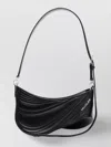 Mugler Medium Spiral Curve 01 Embossed Crossbody Bag In Black