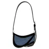 Mugler Spiral Curve 01 Shoulder Bag In Blue
