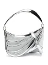 Mugler Curve 01 Shoulder Bag In Silver