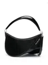 Mugler Spiral Curve Leather Tote Bag In Schwarz