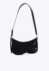 Mugler Black Spiral Curve 01 Shoulder Bag In Black
