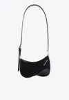 Mugler Black Spiral Curve 01 Shoulder Bag In Black