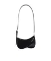 Mugler Black Spiral Curve 01 Shoulder Bag In Black