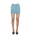 Mugler Spiral-detail Mini Skirt In Blue