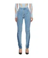 Mugler Blue Spiral Jeans In Blue