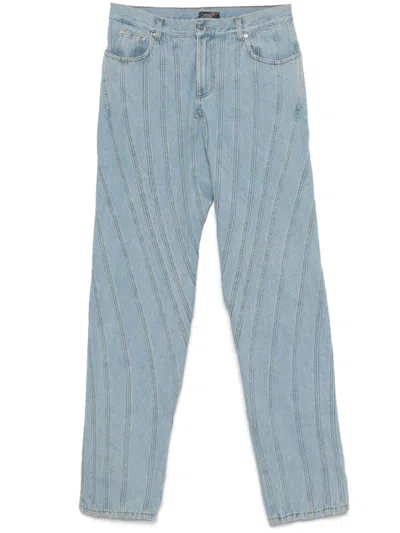 Mugler Spiral Jeans In Blue