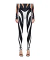 Mugler Spiral Skinny Leggings In Black
