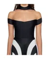 Mugler Spliced Jumpsuit In Black
