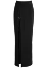 Mugler Long Skirt With Piercing Detail In Black