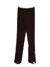 Mugler Split-hem Trousers In Brown
