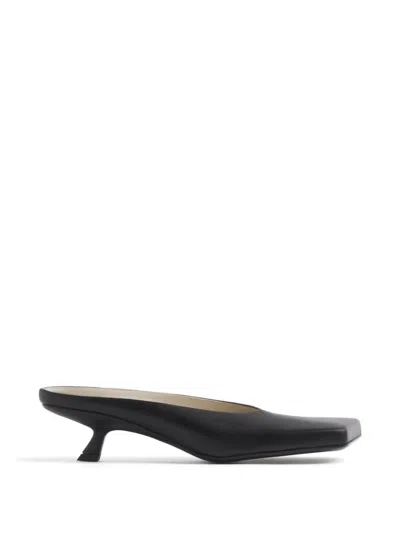 Mugler Square-toe Mules In Black