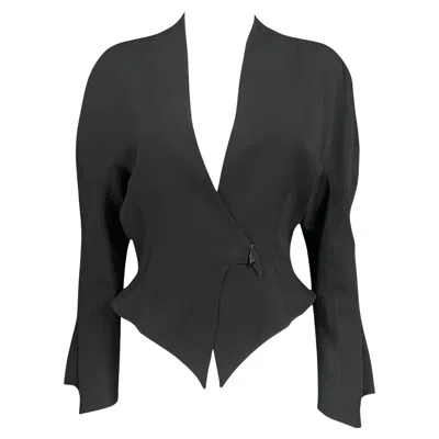 Pre-owned Mugler S/s 1989 Thierry  Les Atlantes Black Sculptural Jacket