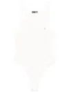Mugler -star Bodysuit In White