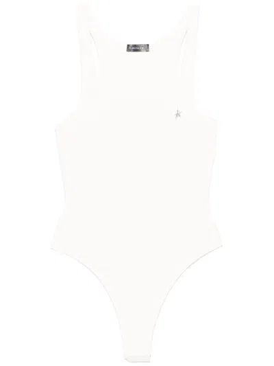 Mugler -star Bodysuit In White