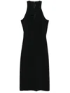 Mugler Star Ciut Out Dress Woman Black