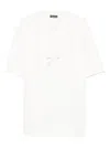 Mugler Round Neck Short Sleeve T-shirt In White