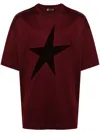 Mugler Star-flocked T-shirt In Red