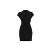 Mugler Star Mini Dress In Black