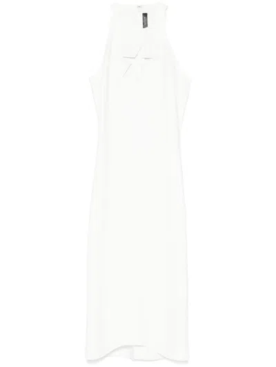 Mugler Star-motif Sleeveless Midi Dress In 1014 Snow