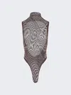 Mugler Star Print Bodysuit In Multi