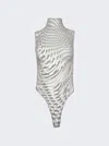 Mugler Star Print Bodysuit In Multi