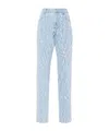 Mugler Star-print Tapered Jeans In Blue