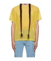 Mugler Star Printed T-shirt In Yellow
