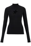 Mugler Long-sleeved Star Top For In Black