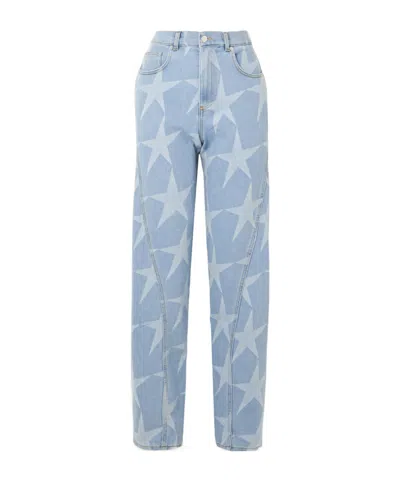 Mugler Star-print Jeans In Blue