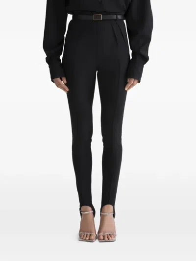 Mugler Stirrup Detail Trousers In Black