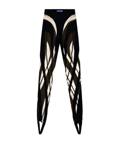 Mugler Stirrup Leggings In Black