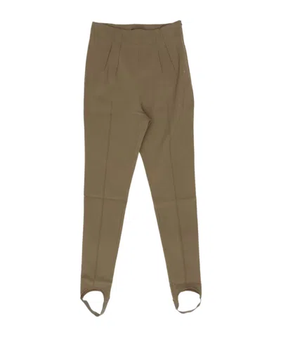 Mugler Stirrup Leggings In Brown