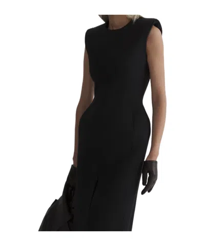 Mugler Stockman Midi Dress In Animal Print