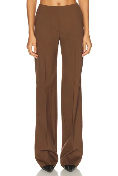 Mugler Straight Leg Pant In Brown