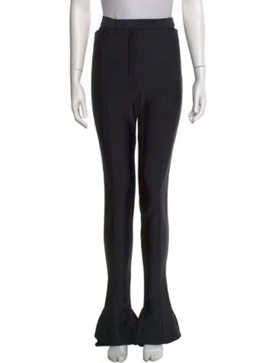 Pre-owned Mugler Straight Leg Pants In Black
