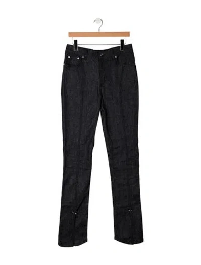 Pre-owned Mugler Straight Leg Pants W/ Tags In Blue