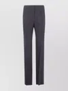 Mugler Straight Leg Trousers Featuring Front Crease In Black