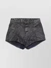Mugler Straight Patchwork High-rise Shorts