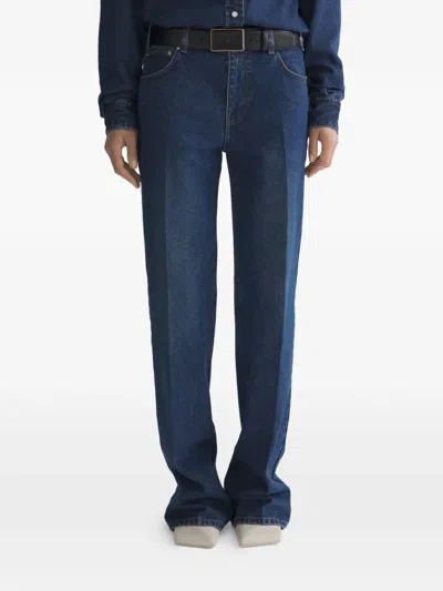 Mugler Belt Loop Jeans In Blue