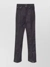 Mugler Straight Trousers With Front Slit And Pockets