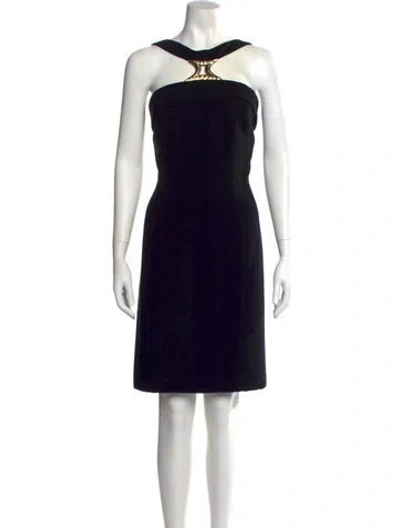 Pre-owned Mugler Strapless Mini Dress In Black
