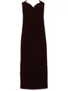 Mugler Signature Velvet Bustier Dress In 红色