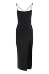 Mugler Stretch Viscose Dress In Black