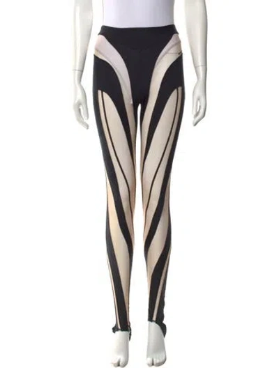 Pre-owned Mugler Striped Skinny Leg Pants