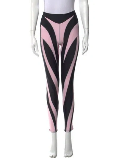 Pre-owned Mugler Striped Skinny Leg Pants In Multi